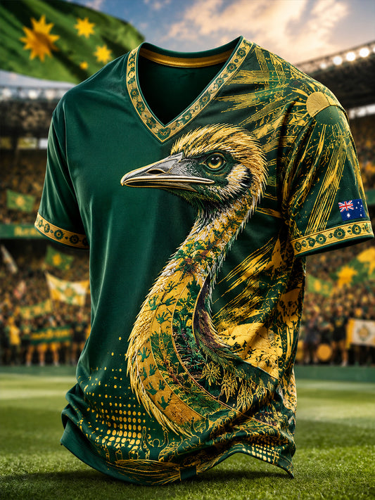 Men's Australia Football V-neck T-shirt