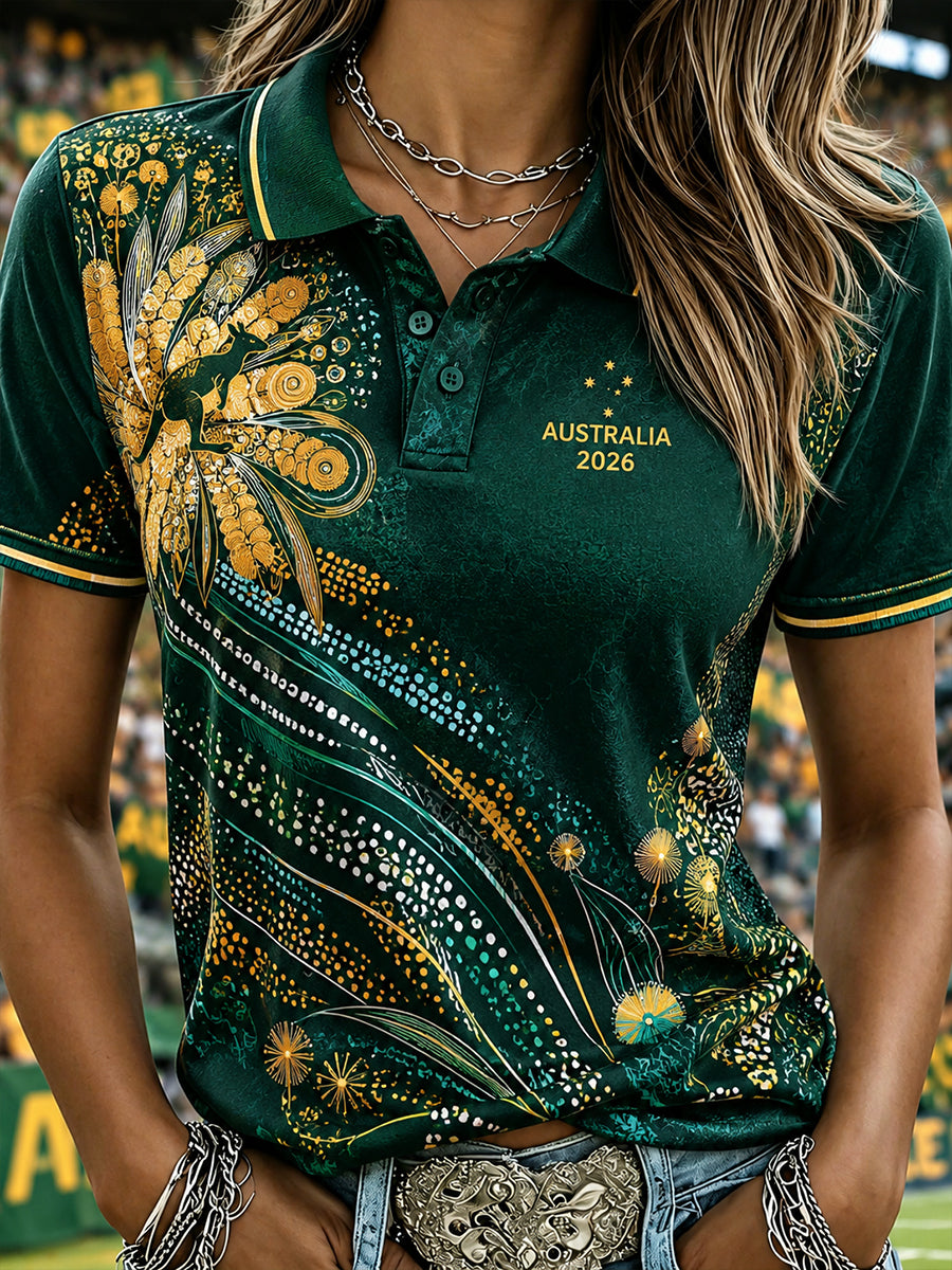 Women's Australia Football Polo T-Shirt