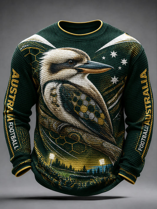Men's Australia Football Waffle Long Sleeve T-Shirt
