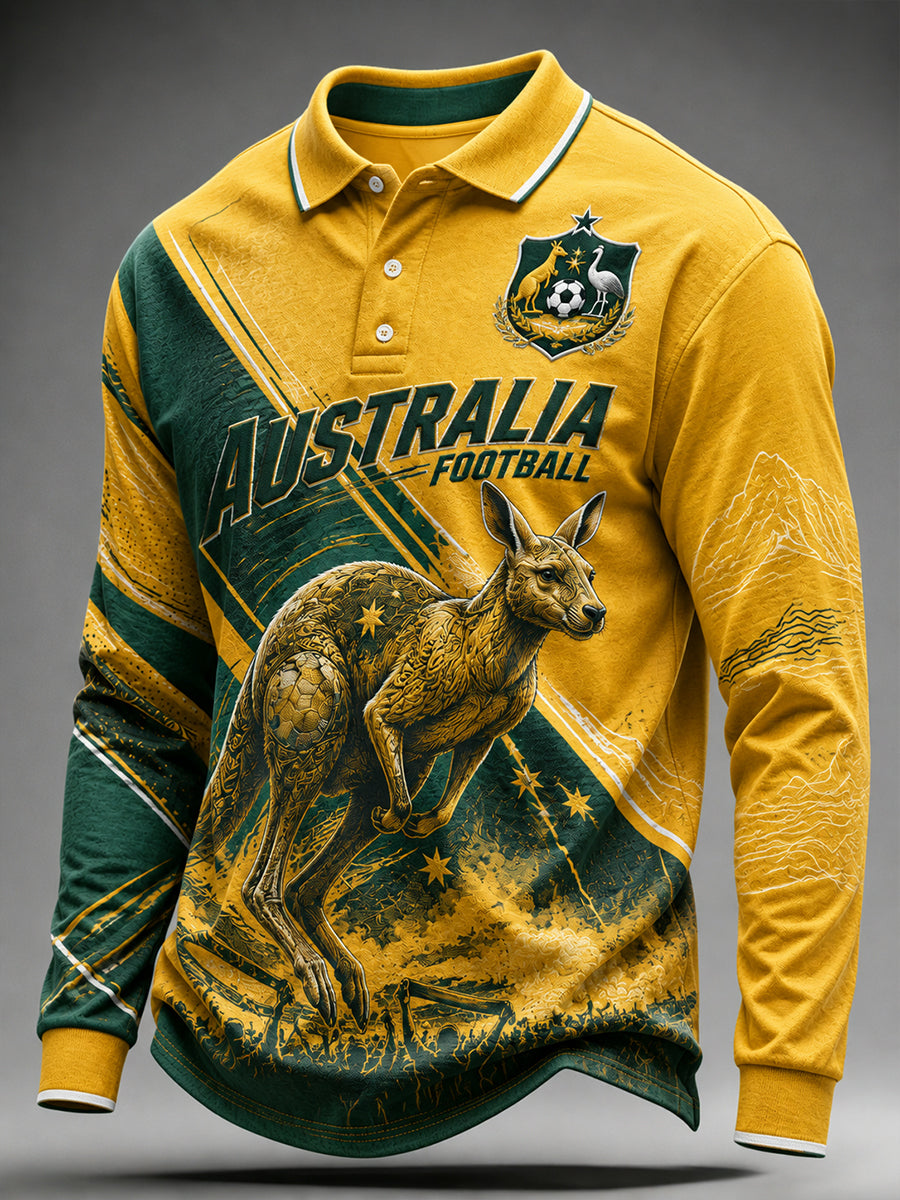 Men's Australia Football Long Sleeve Shirt