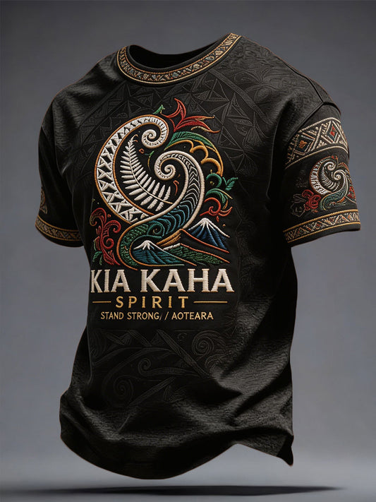 Men's NZ Maori Art Printed T-shirt