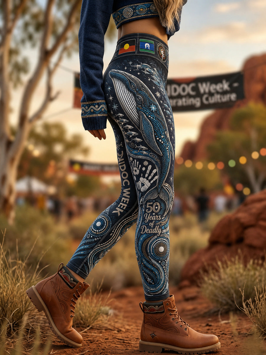 Women's Australia Naidoc Week High-Waisted Slim Fit Casual Leggings