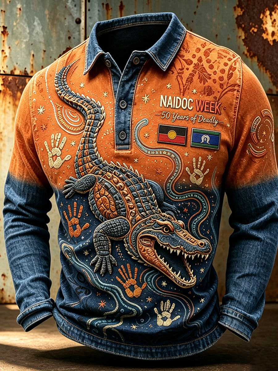 Men's Australia Naidoc Week Long Sleeve Shirt