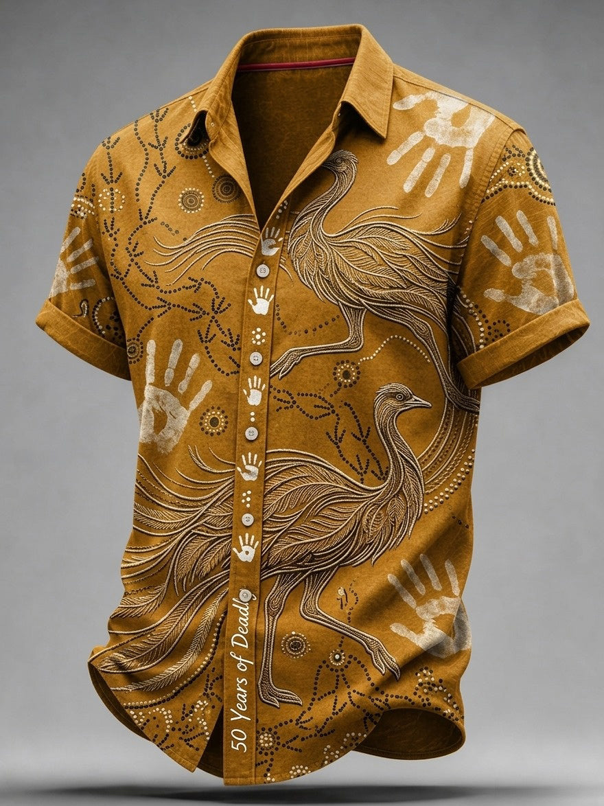 Men's AU Aboriginal Culture  Printed Short-Sleeve Shirt