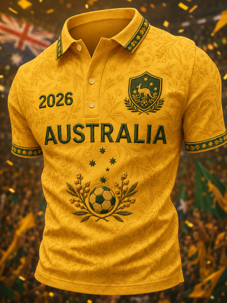 Men's Australia Soccer Fan Gift Short Sleeve Top