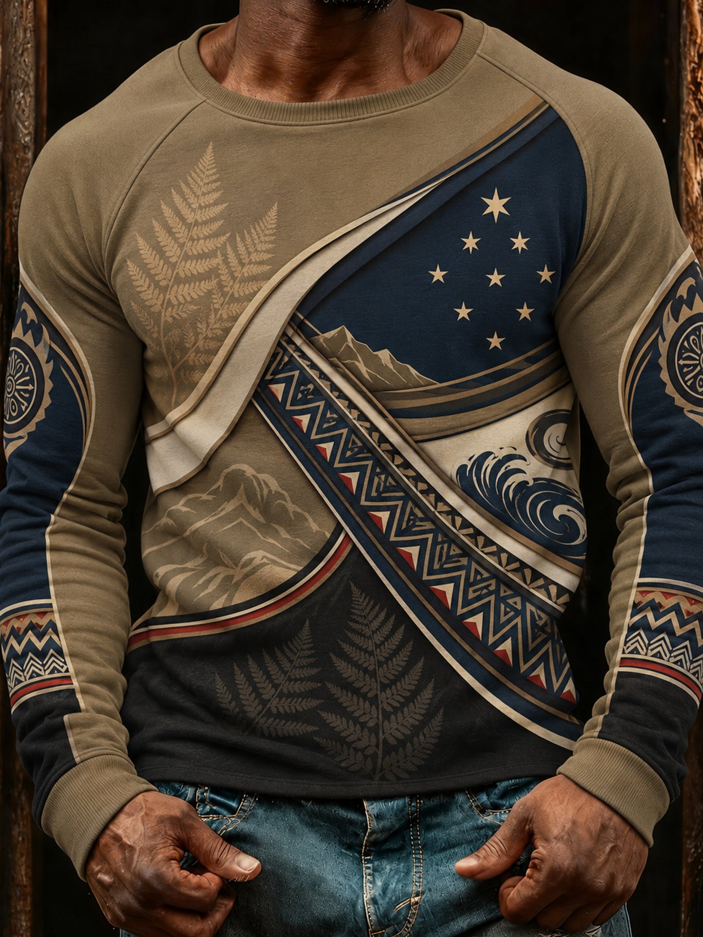 Men's New Zealand Maori Culture Maori New Year Elements Art Print Top