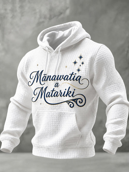 Men's New Zealand Maori New Year Cultural Art Print Hooded Sweatshirt