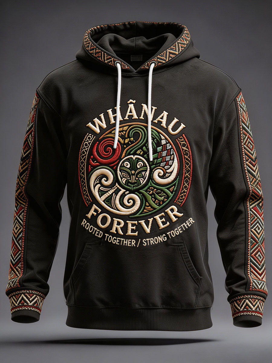 Men's NZ Maori Art Kia Kaha Printed Hoodie