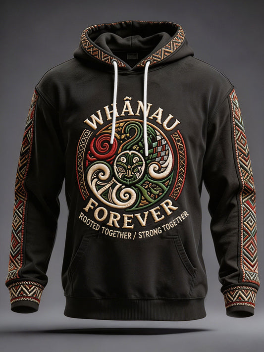 Men's NZ Maori Art Kia Kaha Printed Hoodie