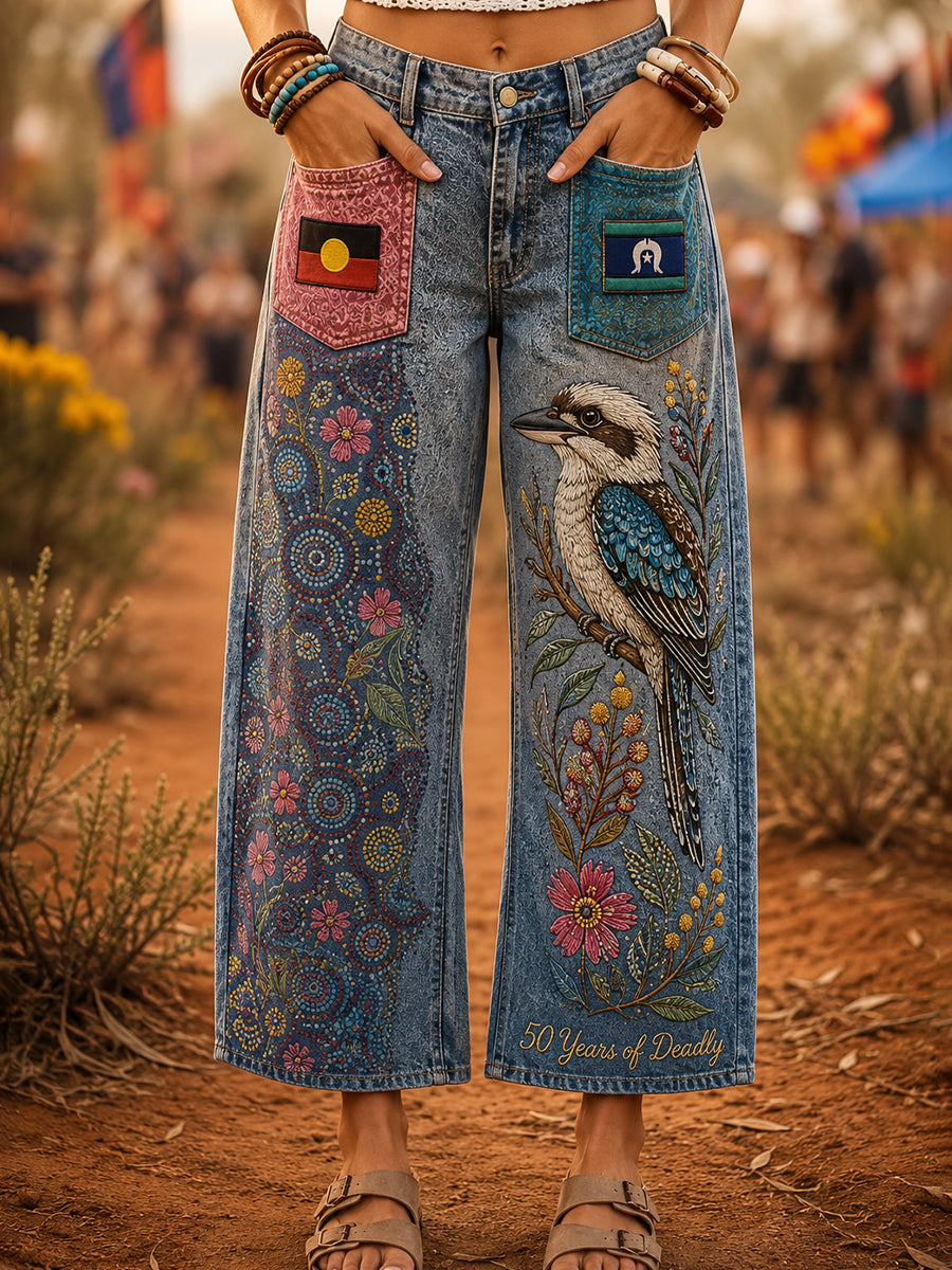 Women's Australia Naidoc Week Print Pocketing Trousers