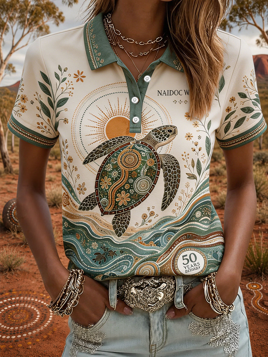 Women's Australia Aboriginal Culture NAIDOC Week Printed Casual Tops