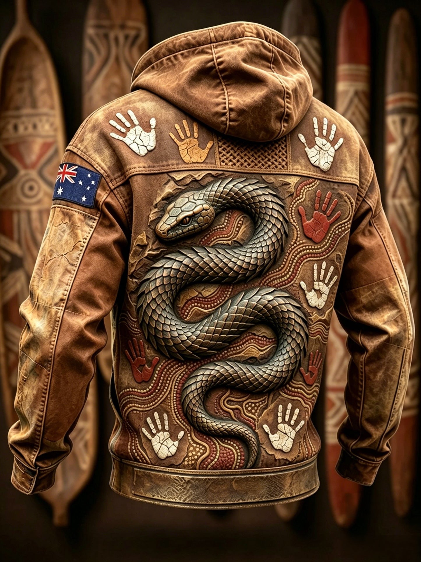 Men's Australia Naidoc Week Long-Sleeve Hooded Sweatshirt