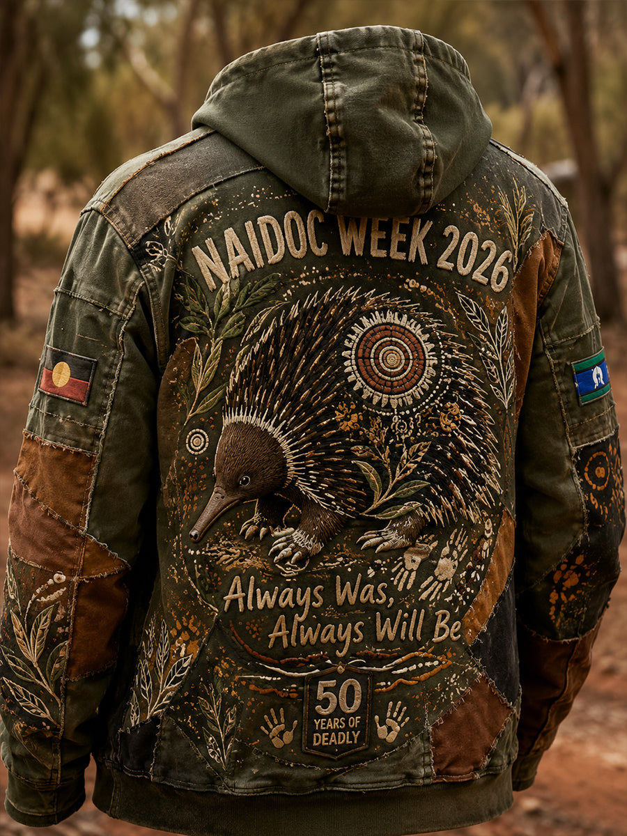 Men's Australia Naidoc Week Oversized Drop-Shoulder Hoodie With Pockets