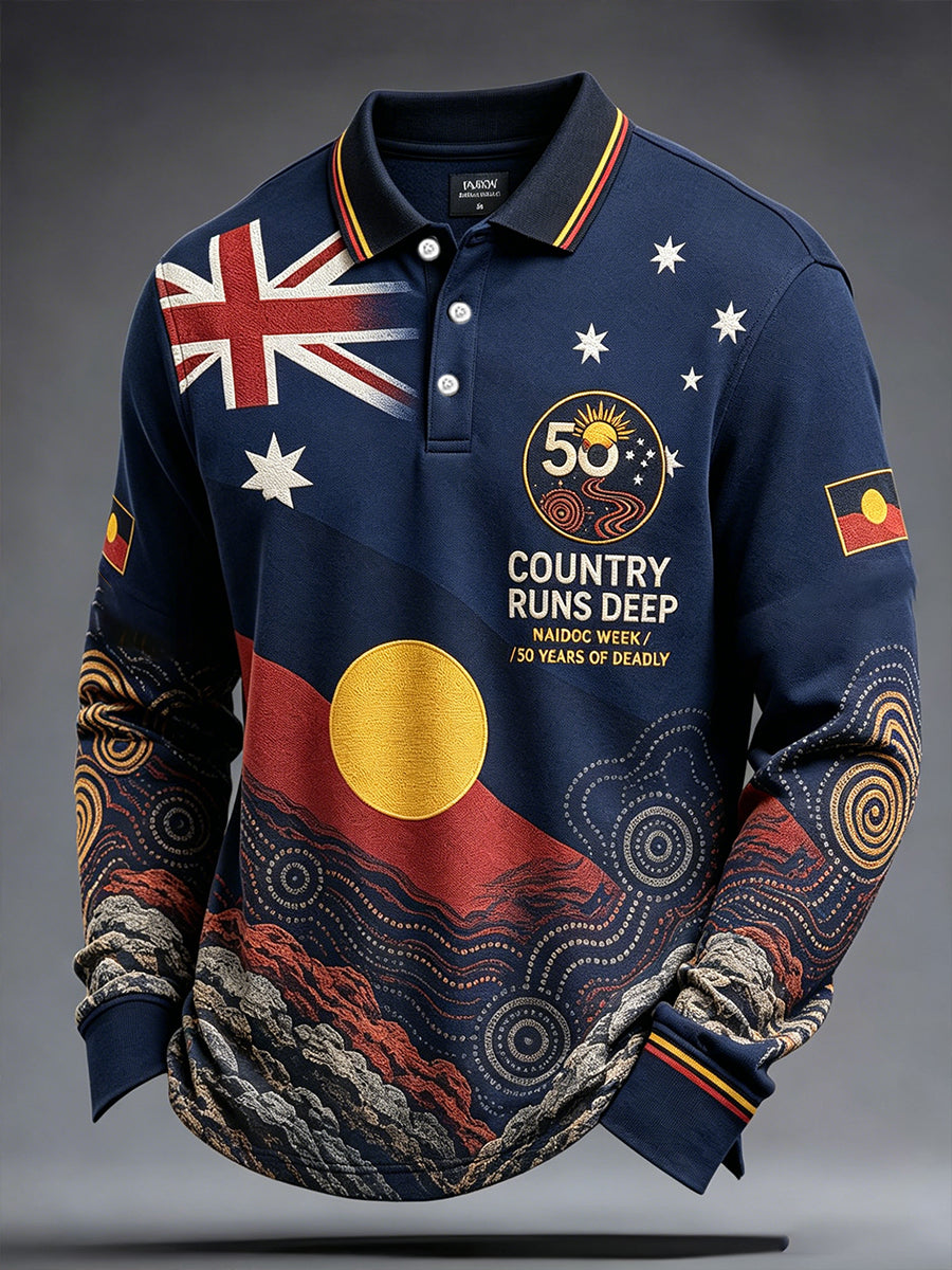 Men's Australia Aboriginal Culture NAIDOC Week Printed Casual Tops