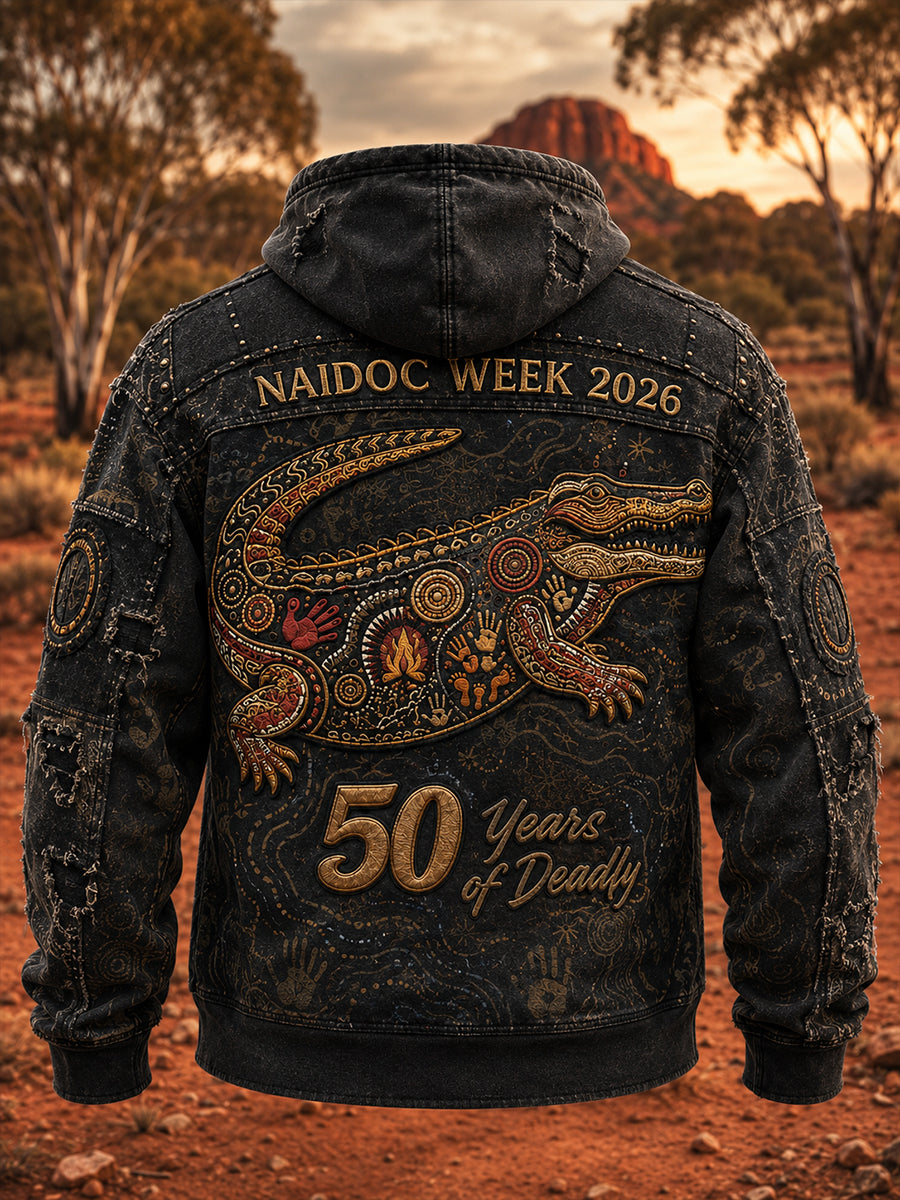 Men's Australia Naidoc Week Oversized Drop-Shoulder Hoodie With Pockets