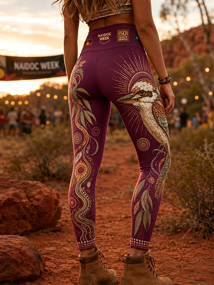 Women's Australia Naidoc Week High-Waisted Slim Fit Casual Leggings