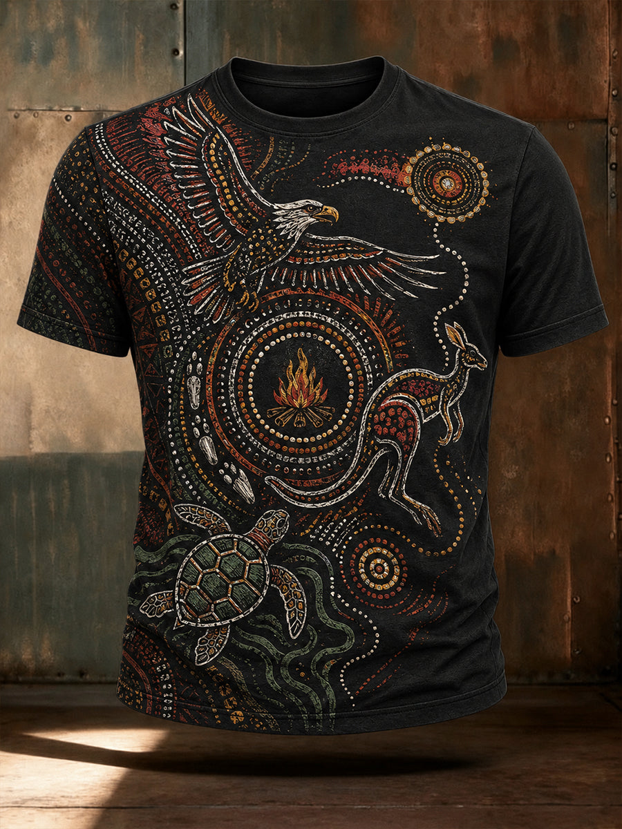 Men's Australia Naidoc Short Sleeves T-Shirt