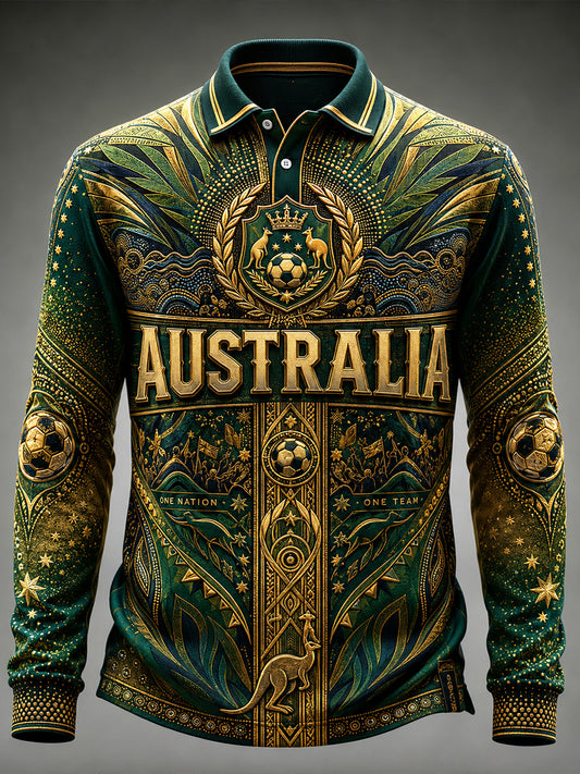 Men's Australia Football Long Sleeve Shirt
