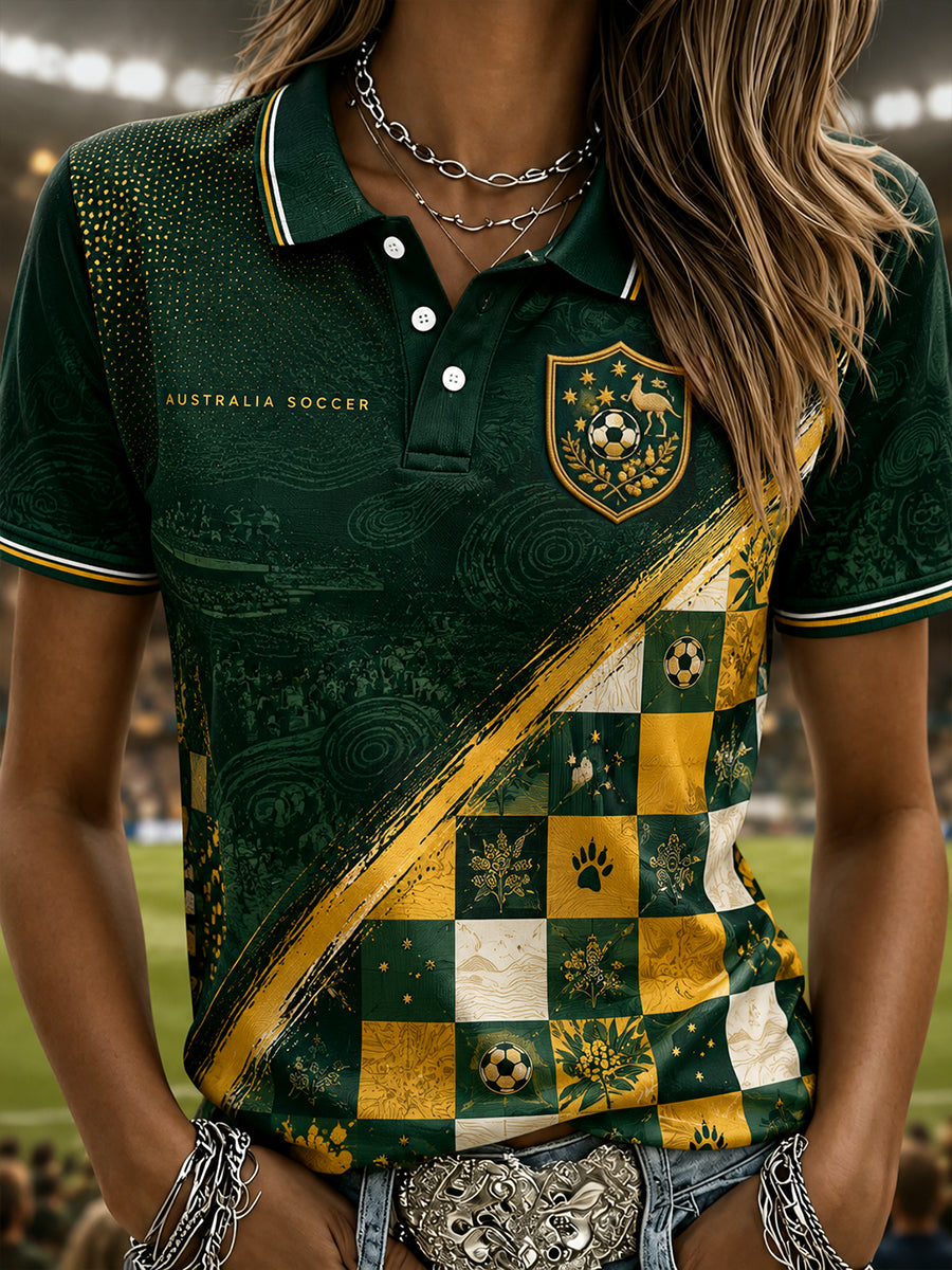 Women's Australia Football Polo T-Shirt