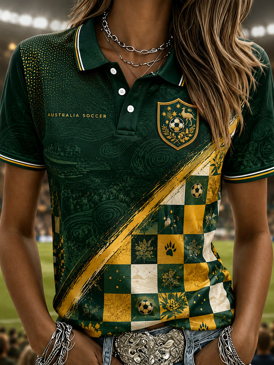 Women's Australia Football Polo T-Shirt