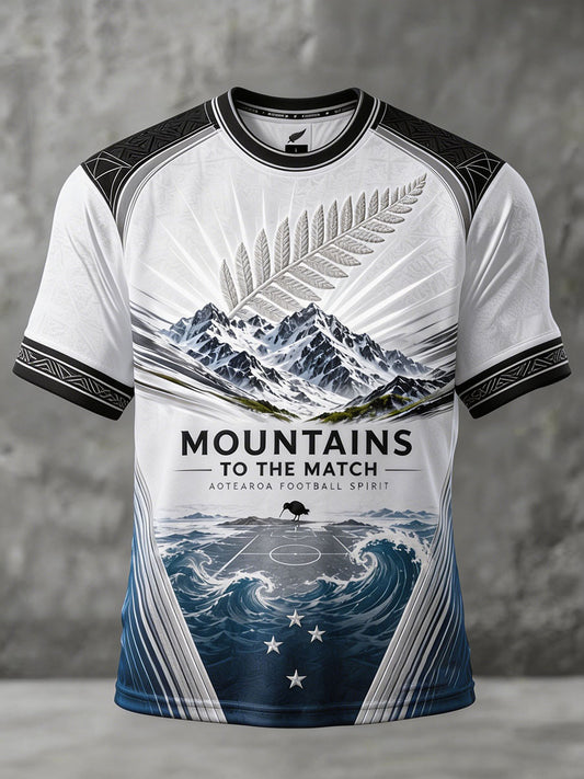 Men's NZ Football Lover Art Printed T-shirt