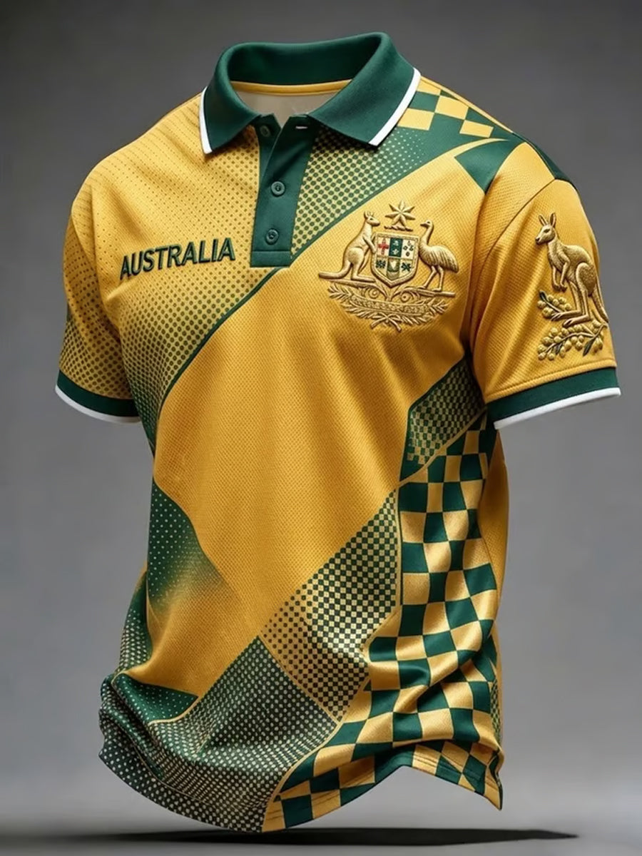 Men's Gift For Soccer Fans Print Casual Short Sleeve Top