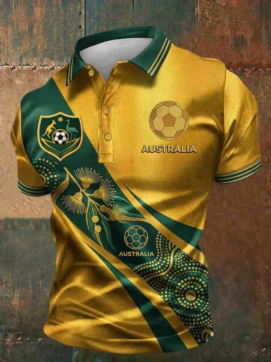 Men's Gift For Soccer Fans Print Casual Short Sleeve Top