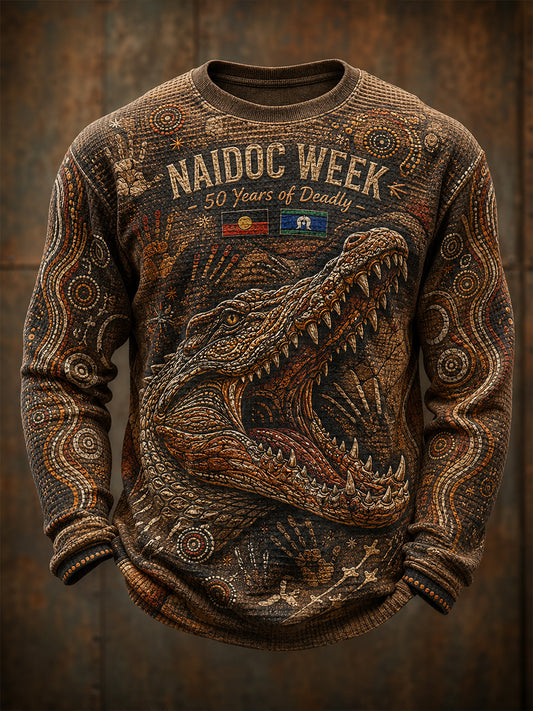 Men's Australia Naidoc Week Waffle Long Sleeve T-Shirt
