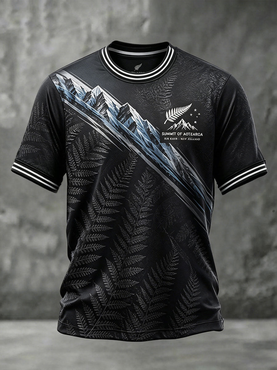 Men's NZ Football Lover Art Printed T-shirt