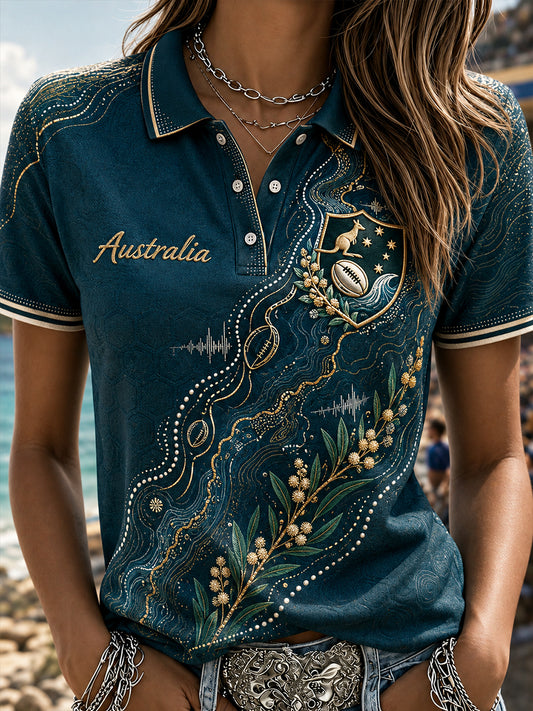 Women's Australia Football Polo T-Shirt