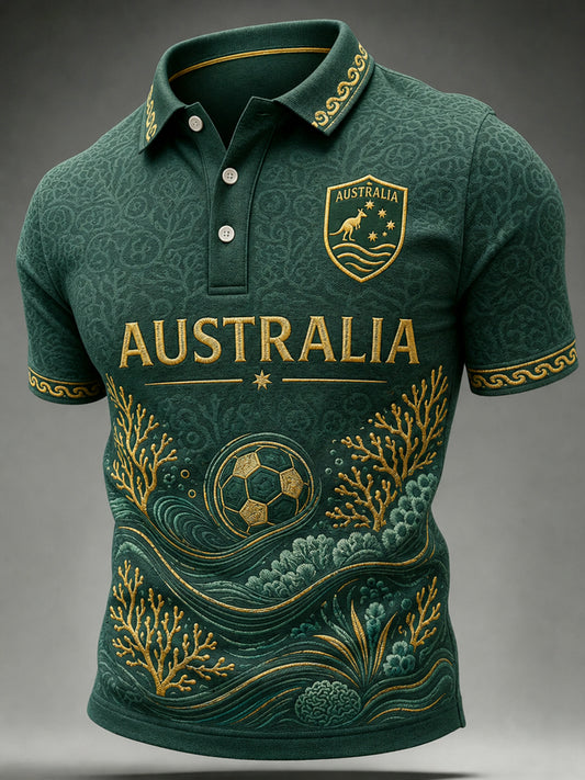 Men's Gift For Soccer Fans Print Casual Short Sleeve Top