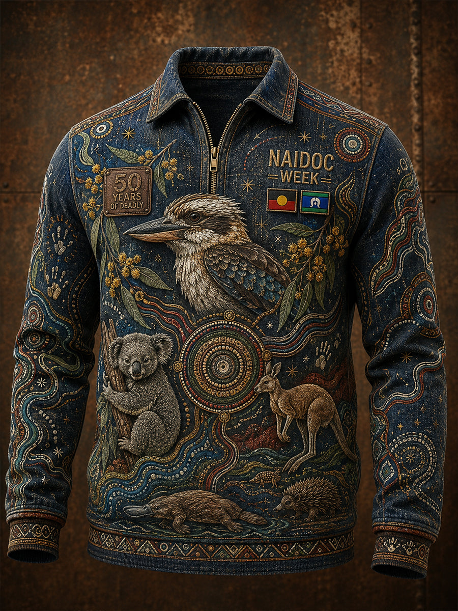 Men's Australia Naidoc Week Half-Zip Sweatshirt