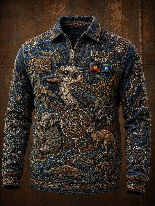 Men's Australia Naidoc Week Half-Zip Sweatshirt