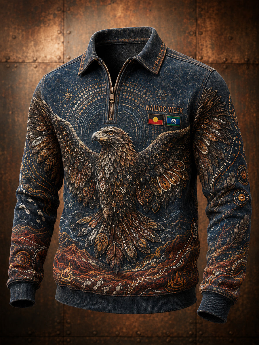 Men's Australia Naidoc Week Half-Zip Sweatshirt