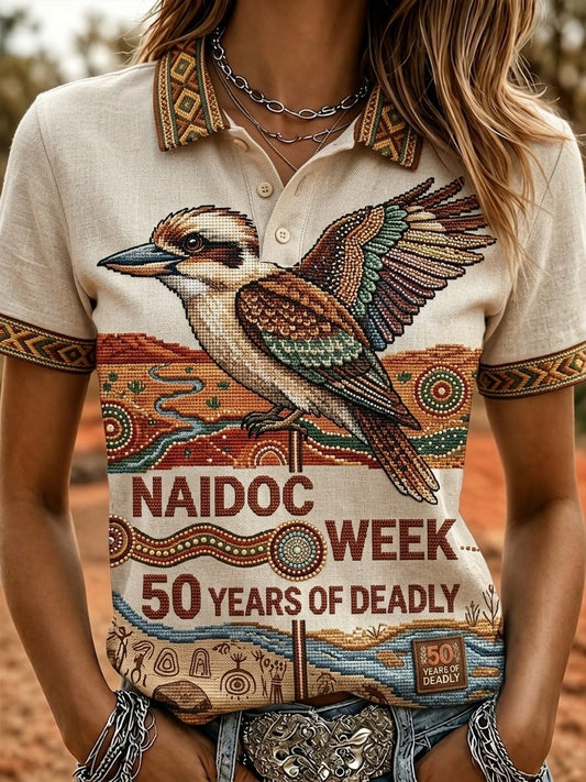 Women's Australia Naidoc Week Kookaburra Polo T-Shirt