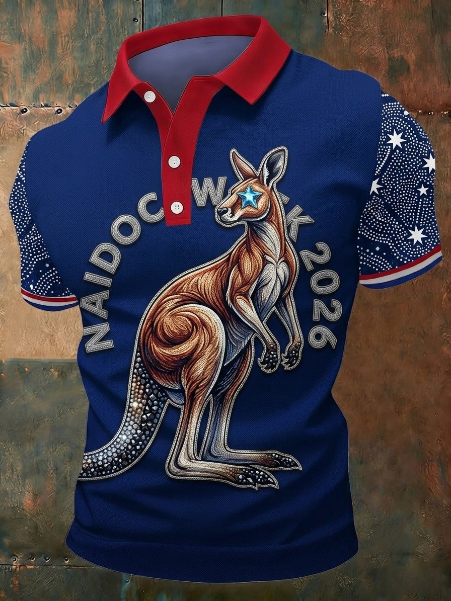 Men's AU Aboriginal Culture Short-Sleeve Polo Shirt