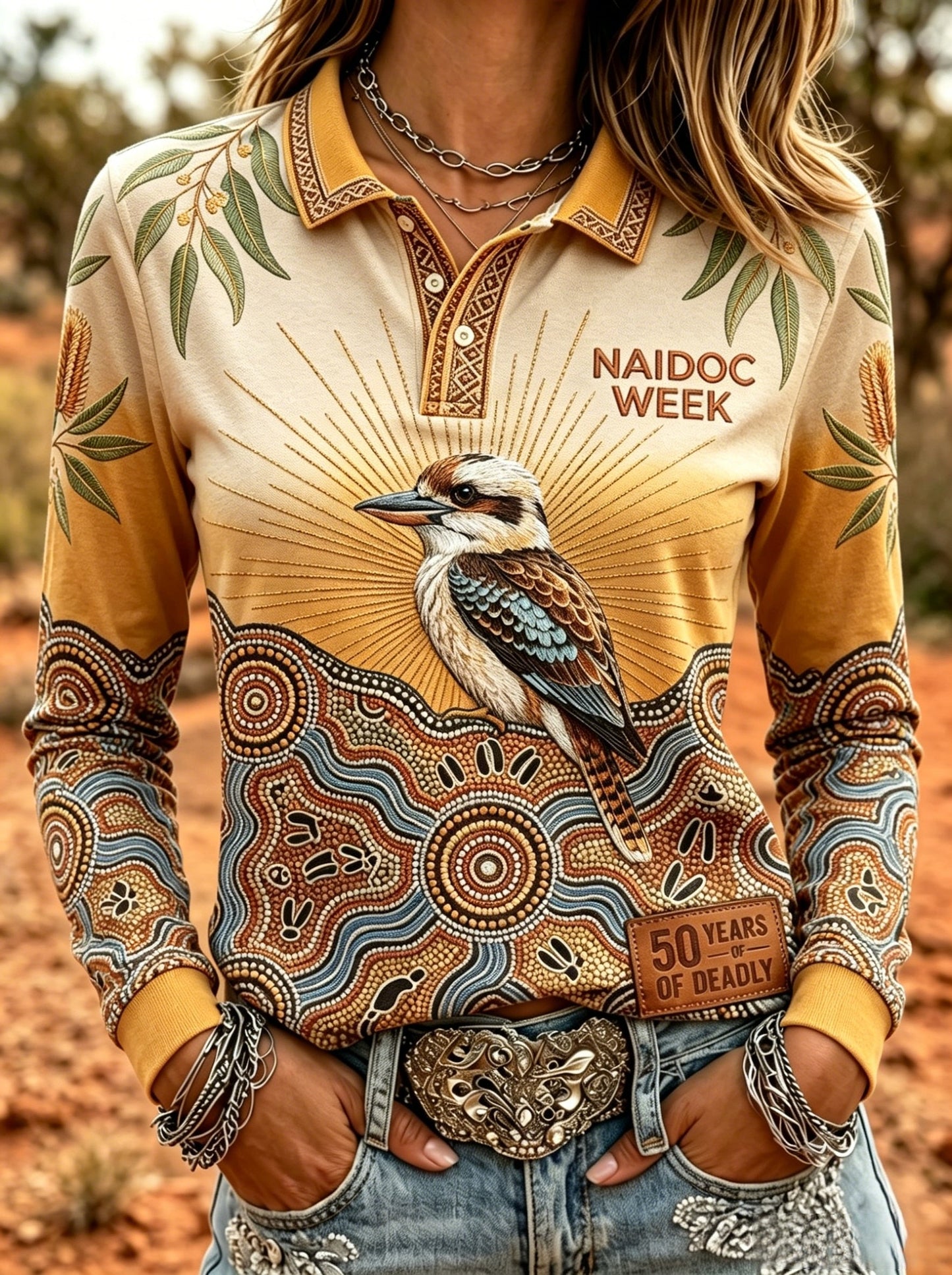 Women's Australia Naidoc Week Long-Sleeve Polo Shirt