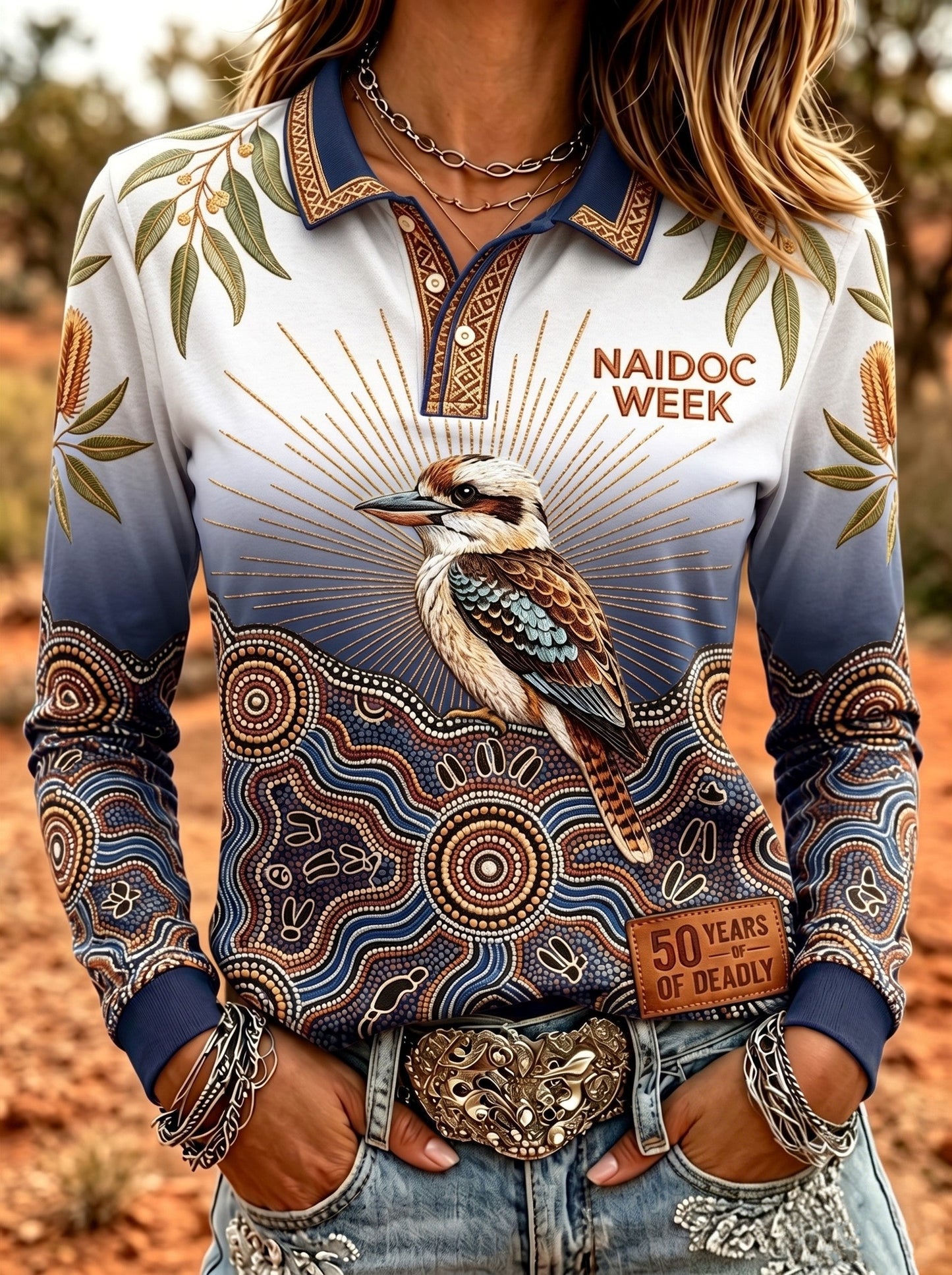 Women's Australia Naidoc Week Long-Sleeve Polo Shirt