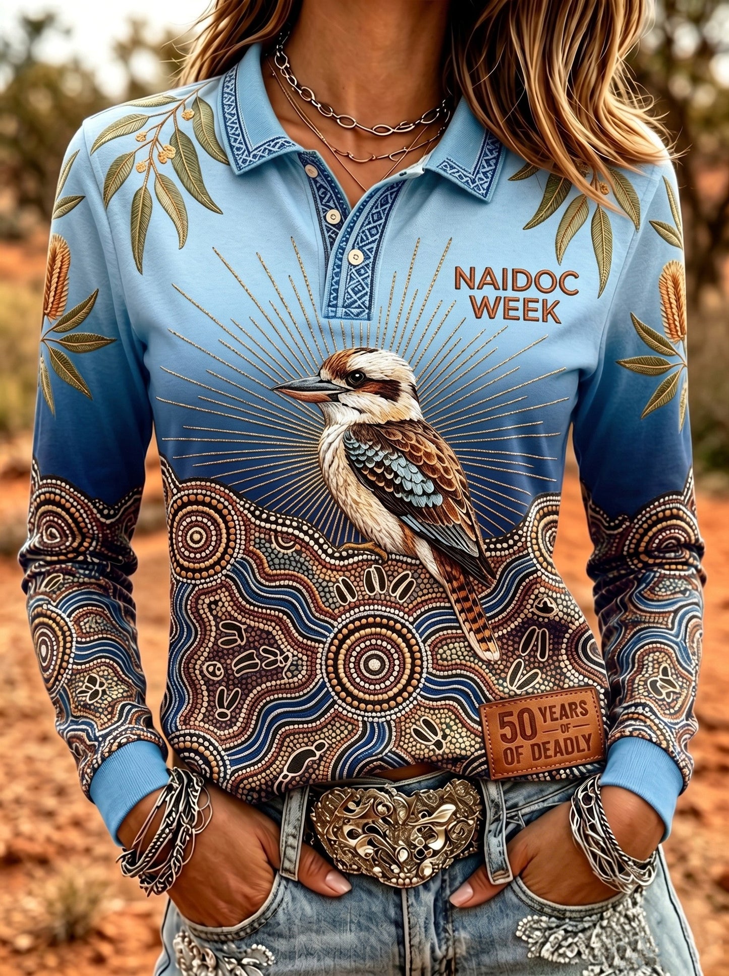Women's Australia Naidoc Week Long-Sleeve Polo Shirt