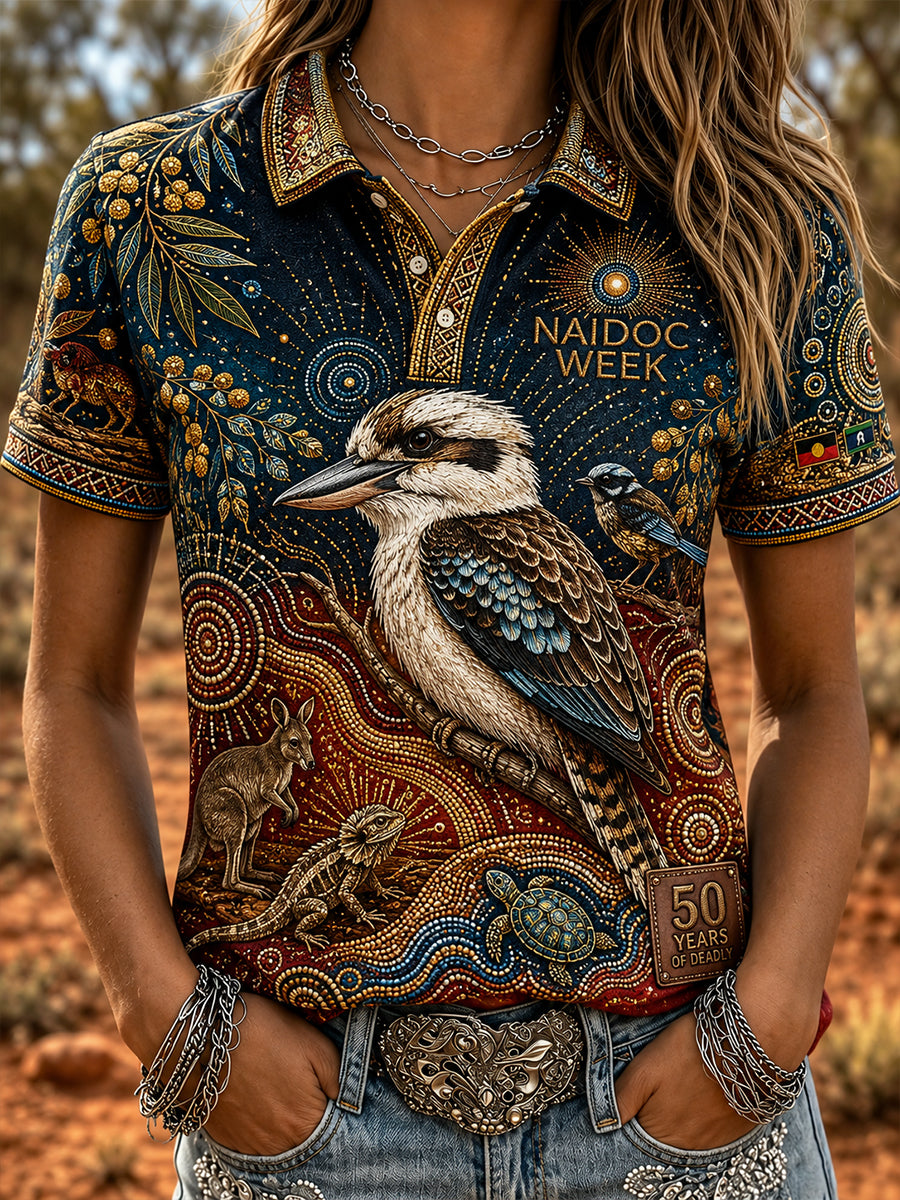 Women's Australian Naidoc Week Polo T-Shirt