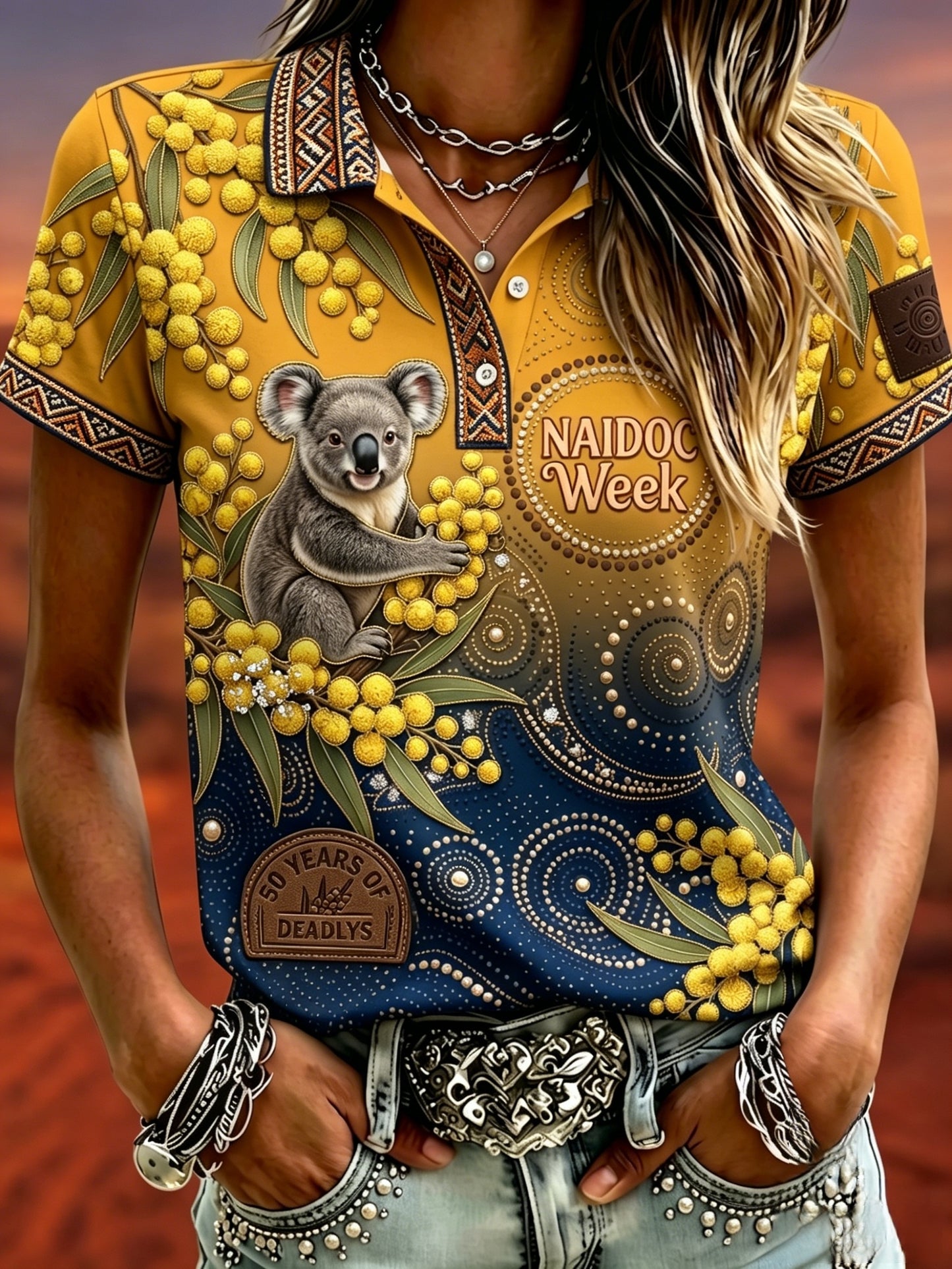Women's Australia Naidoc Week Polo T-Shirt