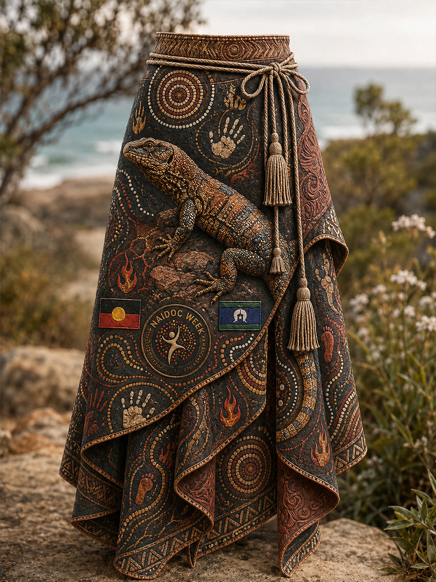 Women's Naidoc Week Australia Art Printed Irregular Skirt