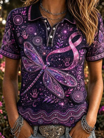 Women's Breast Cancer Awareness Australia Polo T-Shirt