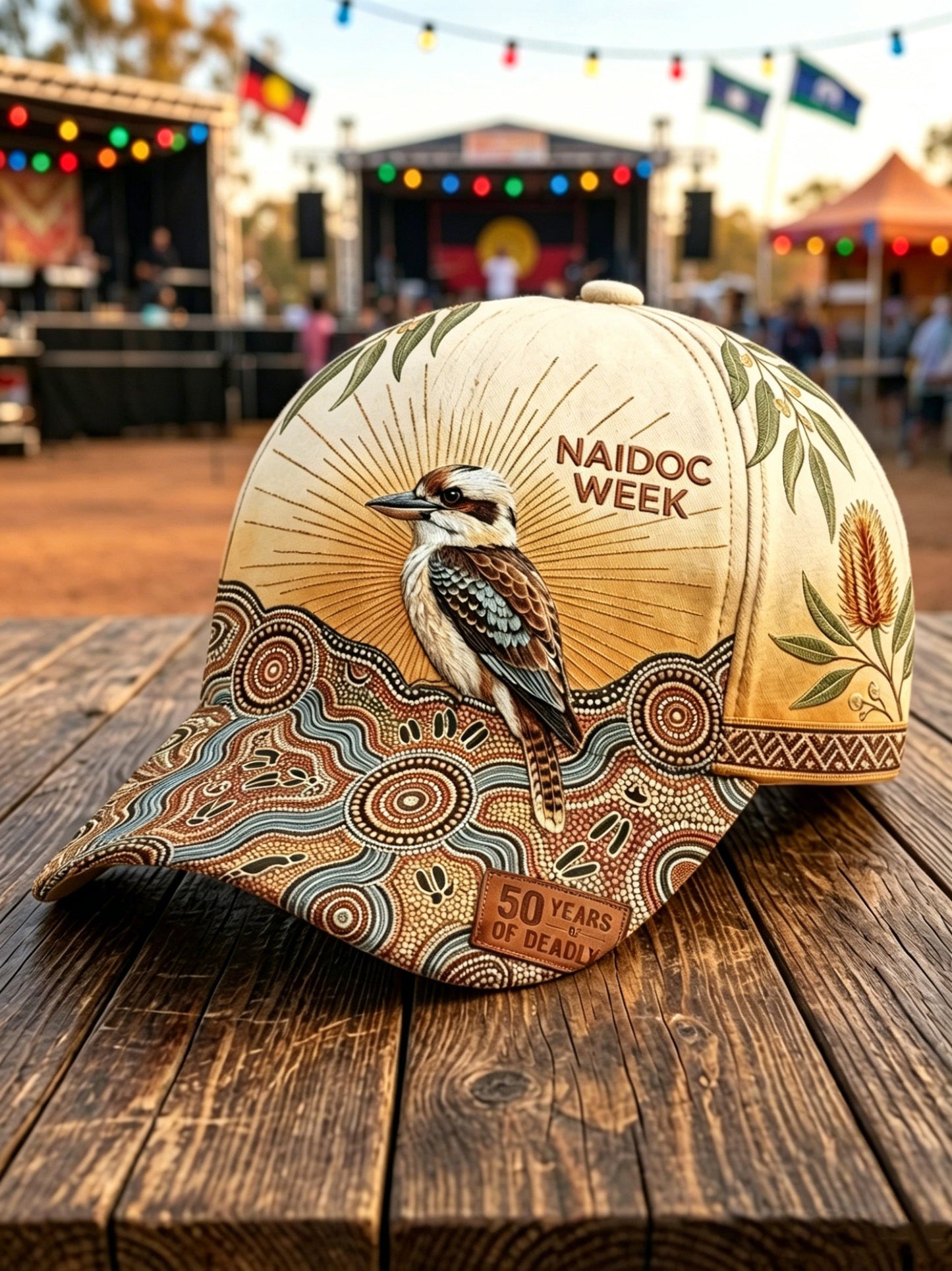 Unisex Vintage AU Aboriginal Culture Washed Hat