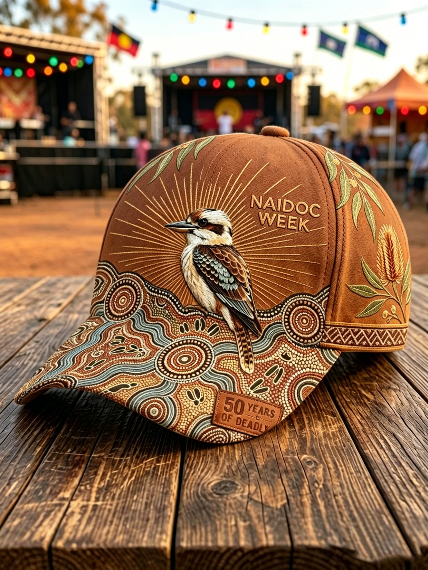 Unisex Vintage AU Aboriginal Culture Washed Hat