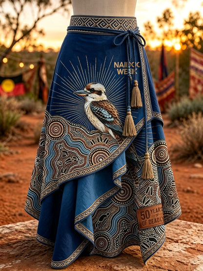 Women's Australia Naidoc Week Art Printed Irregular Skirt