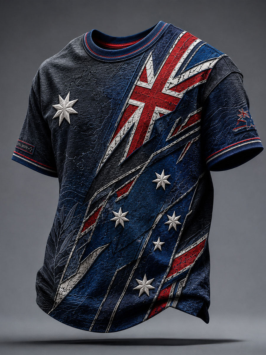 Men's Australia Pride Art Printed T-shirt