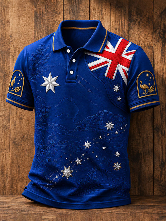 Men's Australia Pride Art Printed Casual Tops