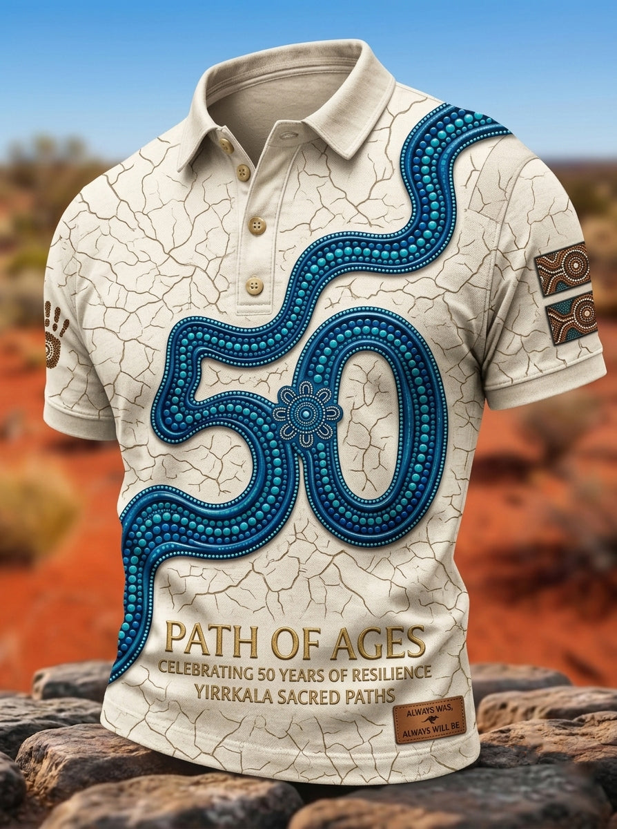 Men's AU Aboriginal Culture Short-Sleeve Polo Shirt