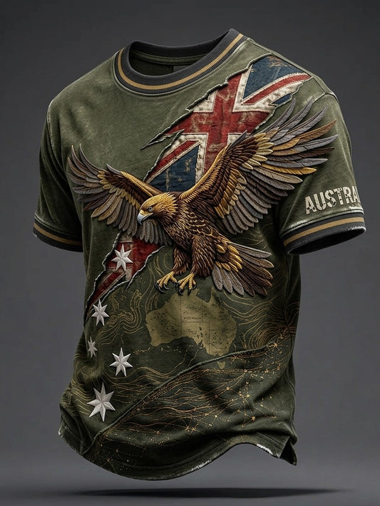 Men's Australia Pride Art Printed T-shirt